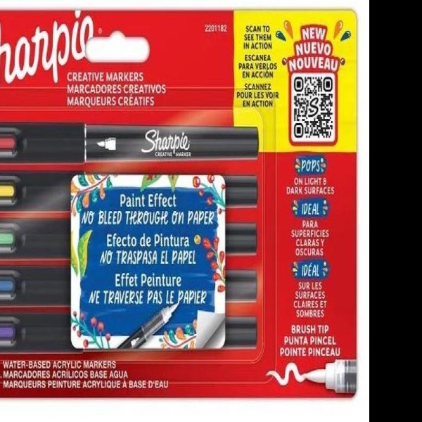 MARCADOR DELG.ACRILICO SHARPIE PUNTA PINCEL BL.C5 E.1 C.24